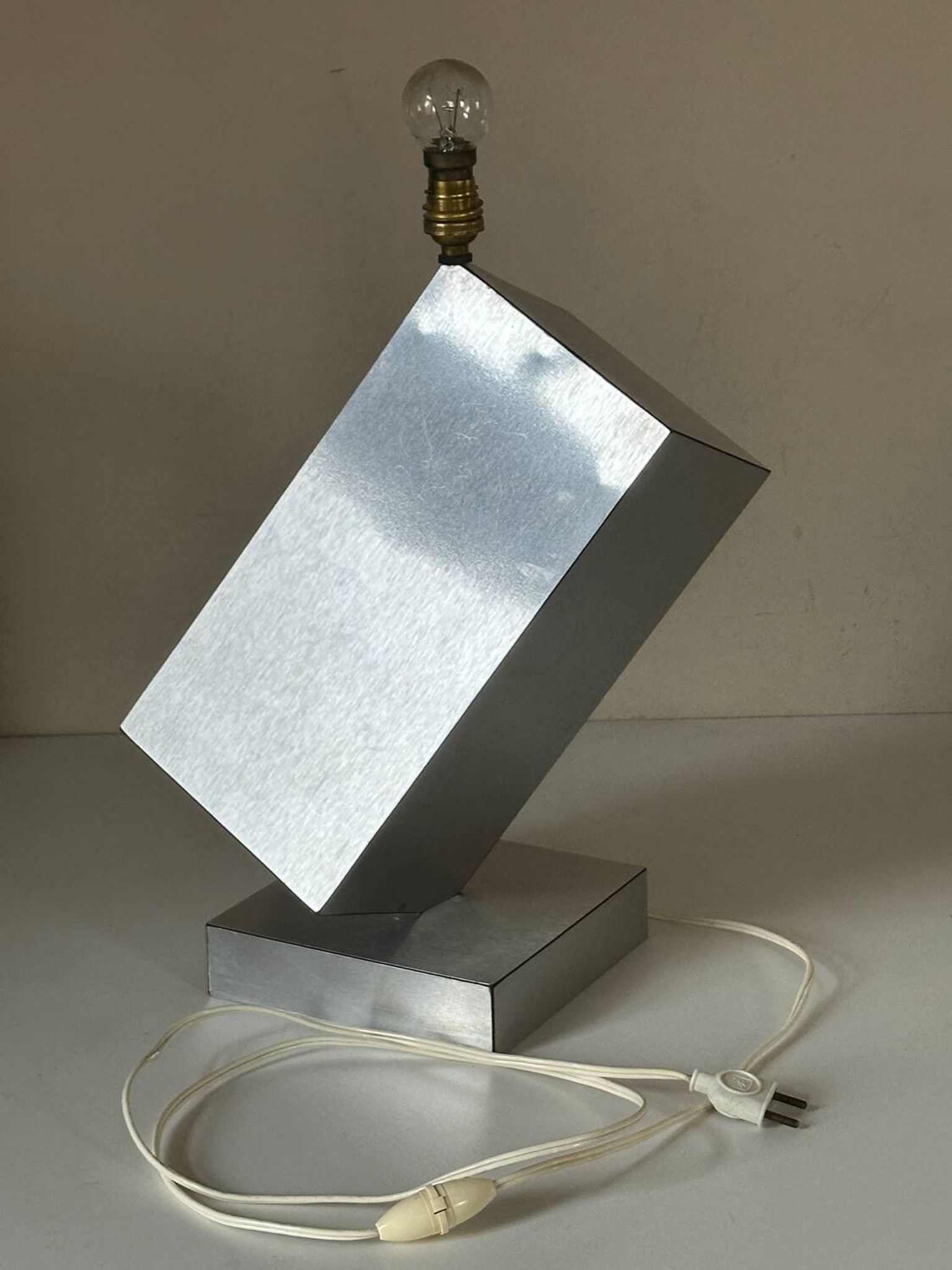 Vintage geometric lamp, 1970s design