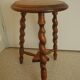 vintage wooden turned stool brutalist decor