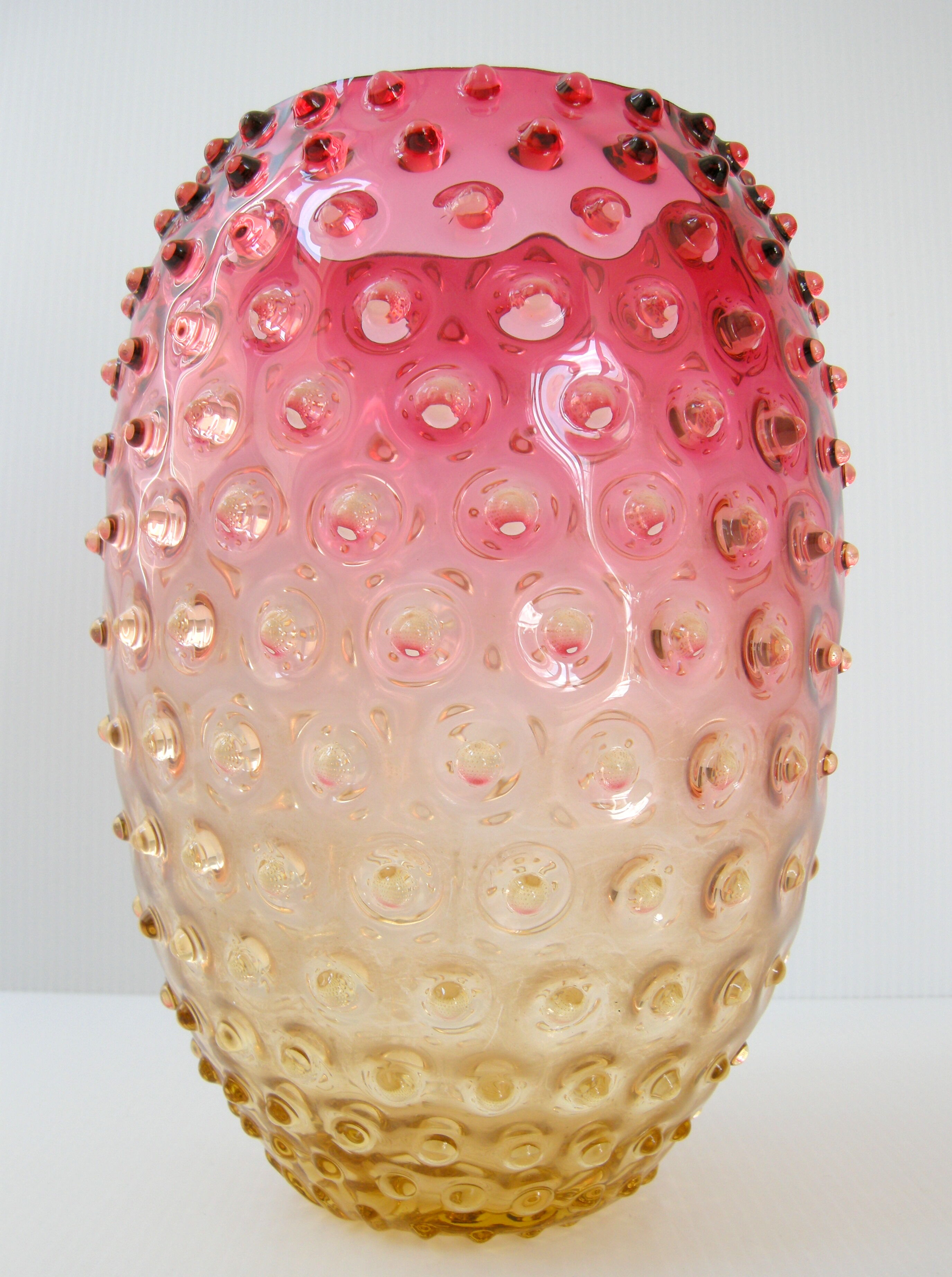 Vintage vase bubble glass 1960