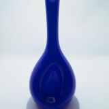 Scandinavian blue glass vase by Gunnar Anders