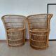 Vintage garden furniture in wicker rattan 1960 - complete 4-piece set