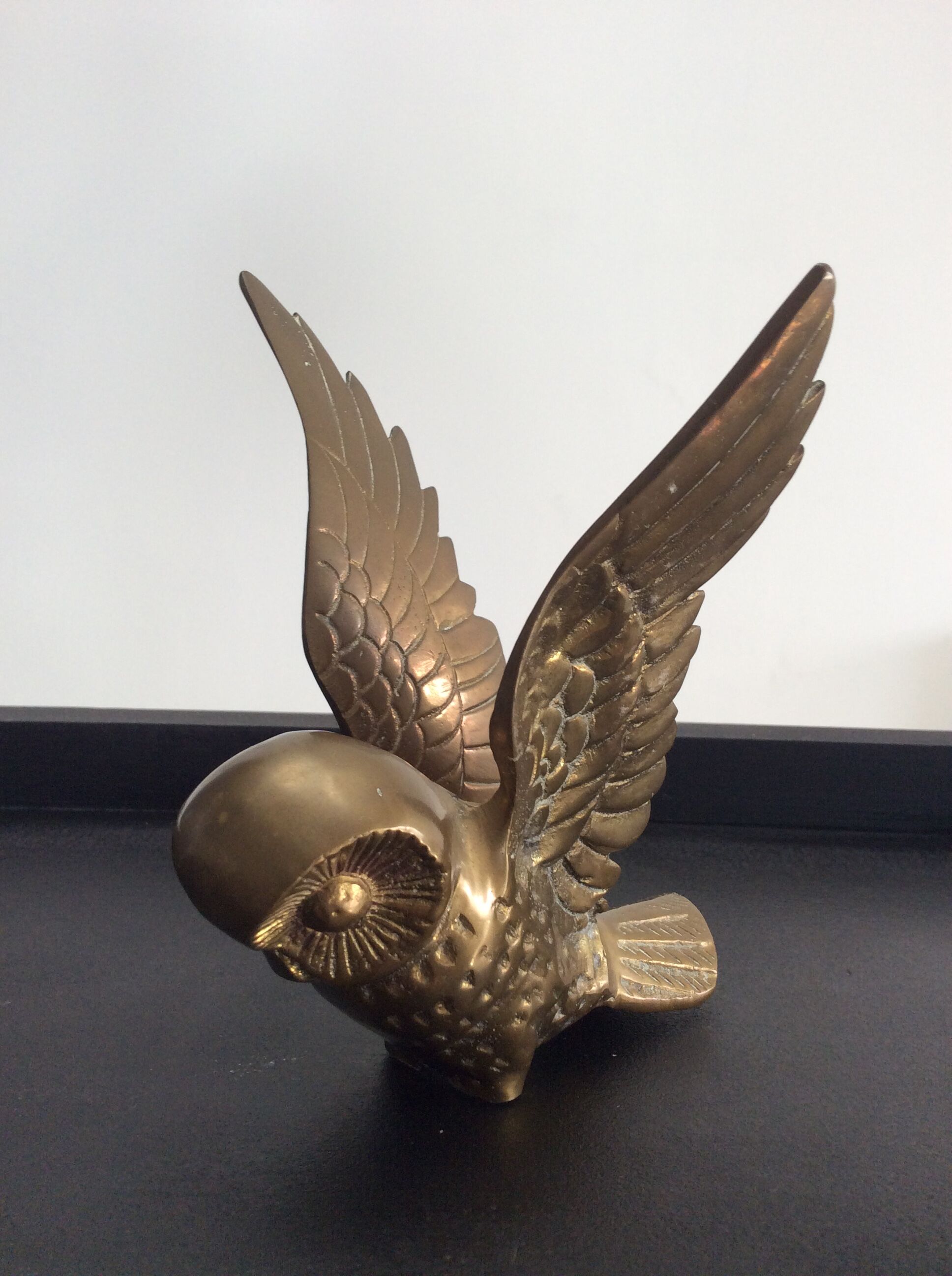 Vintage bronze owl