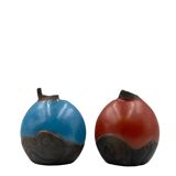 Wilmer W Ramirez, Lot de 2 vases en faïence, Amérique du Sud, années 1990