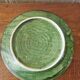 Green earth dish with a pattern from the manufacture Saint Jorioz Annecy