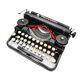 1926 new tape revised black tape underwood typewriter 3 bank