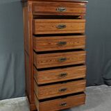 Pitch pine weekly planner, Art Nouveau period – Early 20th century