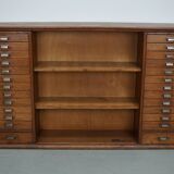 Vintage Dutch Oak Apothecary Sideboard / Filing Cabinet, 1950s