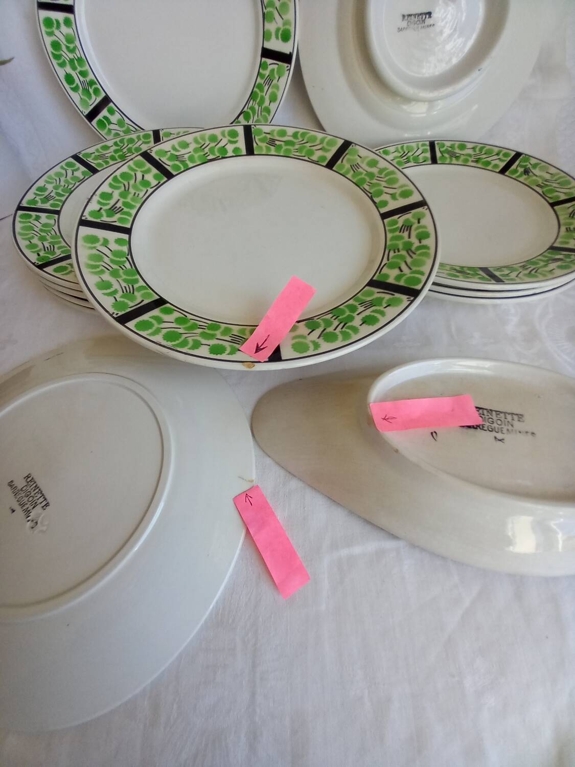 Old service Sarreguemines Digoin model Reinette Art