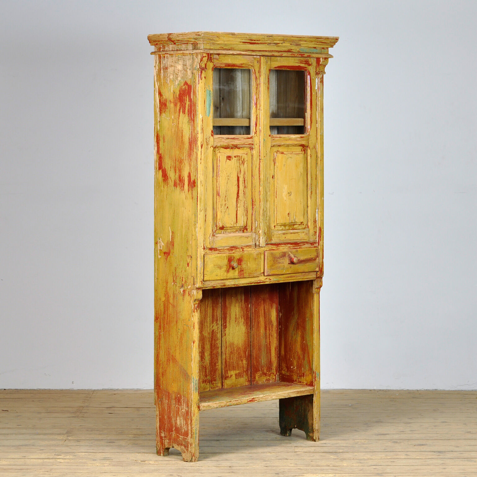 Antique Pine Cabinet From Moldova, Circa 1880