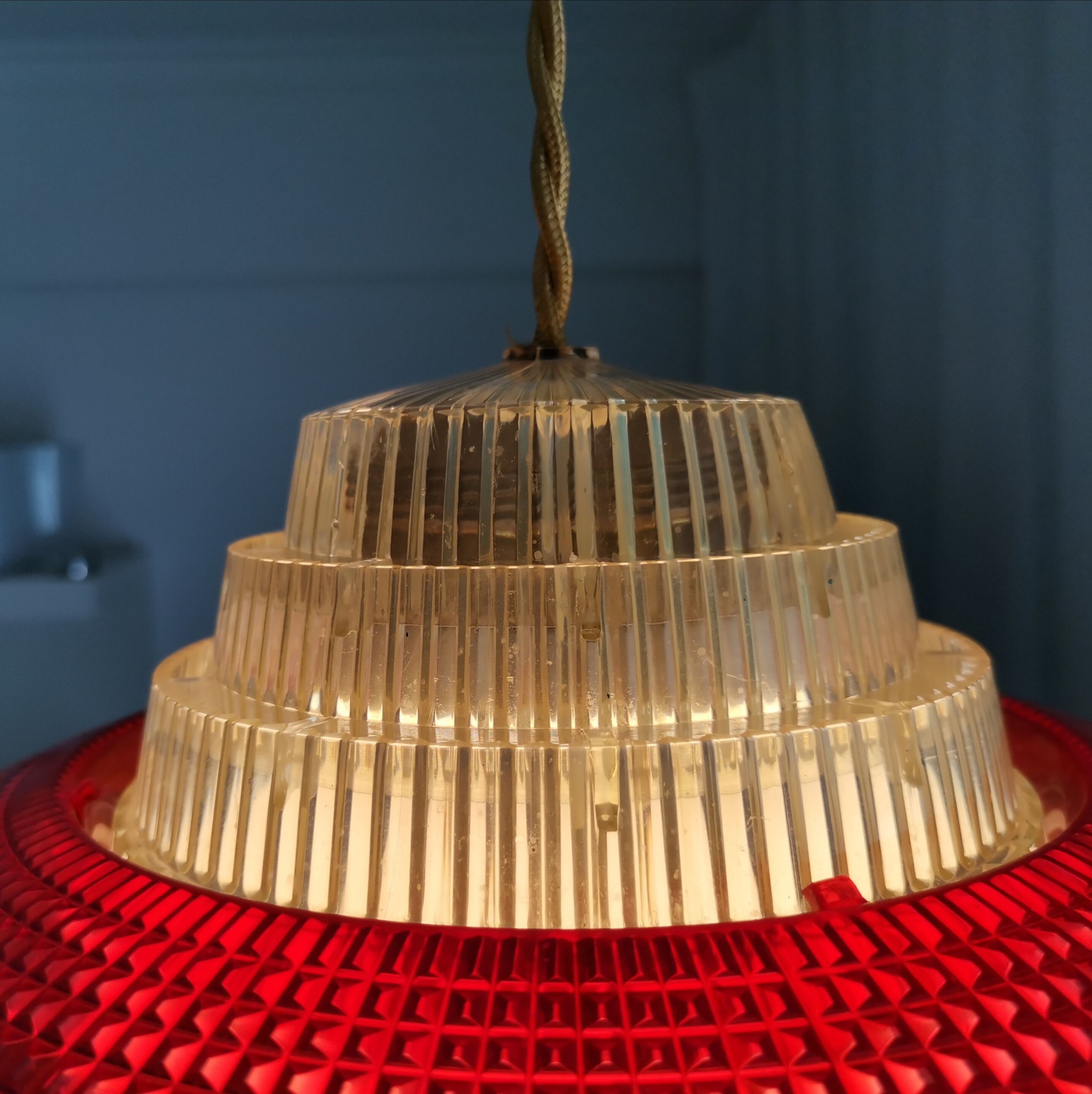 Vintage danish ufo flying saucer lamp space age