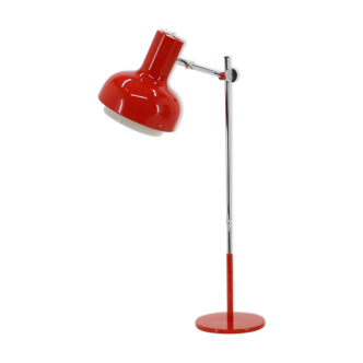 1960s Josef Hurka Red Desk Lamp,Czechoslovakia