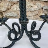 Pair of twisted wrought iron chandelier