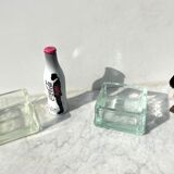 Pair of glass brick Lumax vintage design 60 Le corbustier