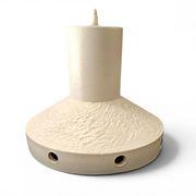 Matte glazed ceramic hanging lamp/ 1970s