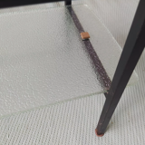 Vintage rectangular glass coffee table