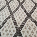 Traditional handmade white and grey carpet 178x125cm