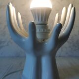 White ceramic hand lamp