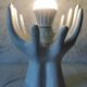 White ceramic hand lamp