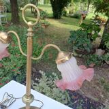 Bronze and brass table lamp