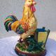 Cigarette case - Cigar pot - Rooster figurine - glazed ceramic