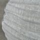 Very large round Japanese-style rattan and natural linen pendant light D:80