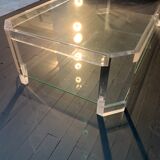 David Lange double-plated coffee table