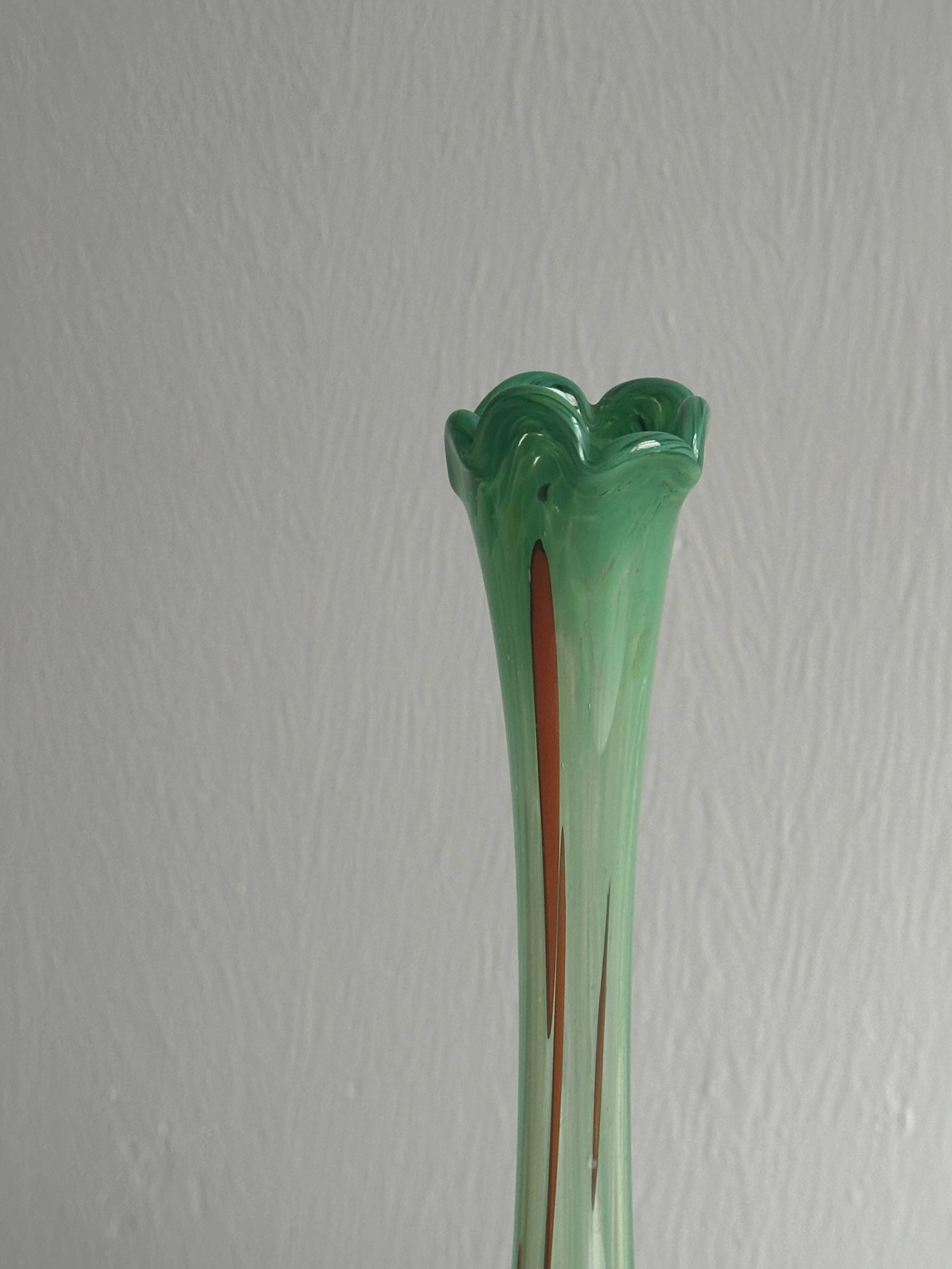 Transparent colored glass soliflore vase