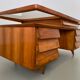 Writing Desk by Silvio Cavatorta in solid Walnut, Italy, 1950's