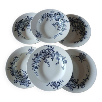 6 assiettes creuses Terre de fer HB & Cie