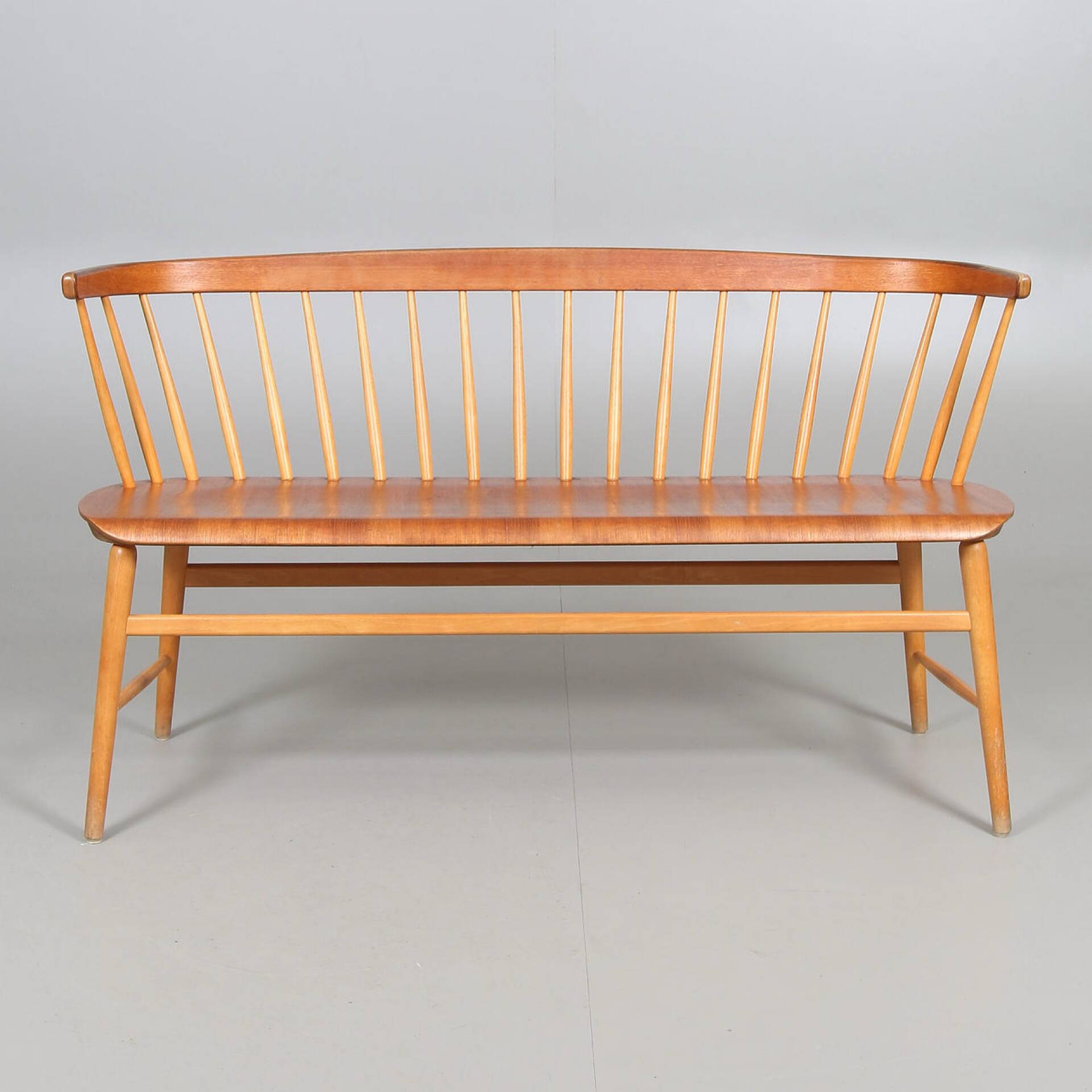Sofa, teak, "fanett", the Wigell brothers, 1900s.