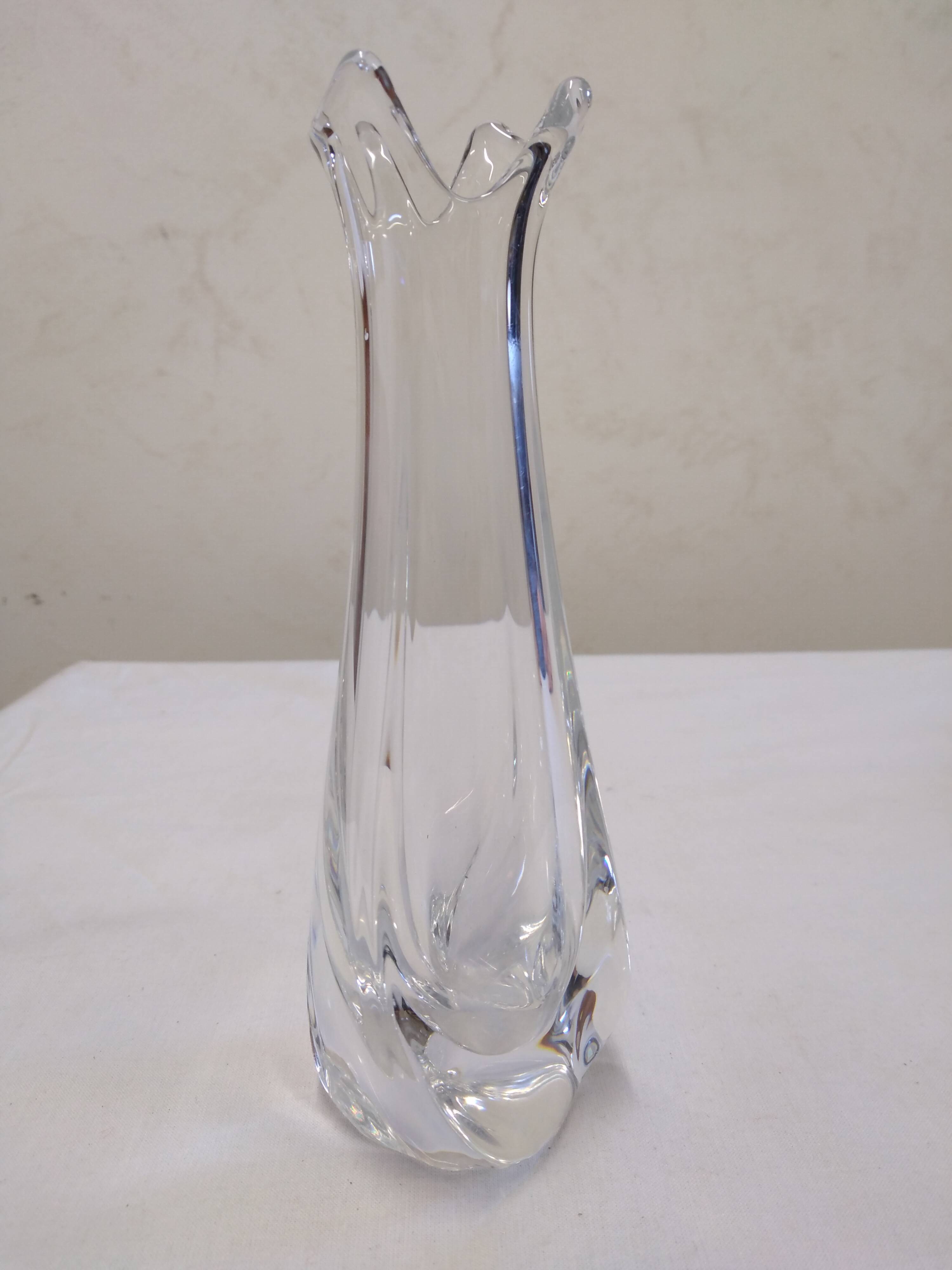 Daum crystal soliflore signed