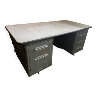 Bureau Ronéo en métal gris