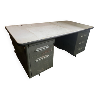 Roneo desk in grey metal