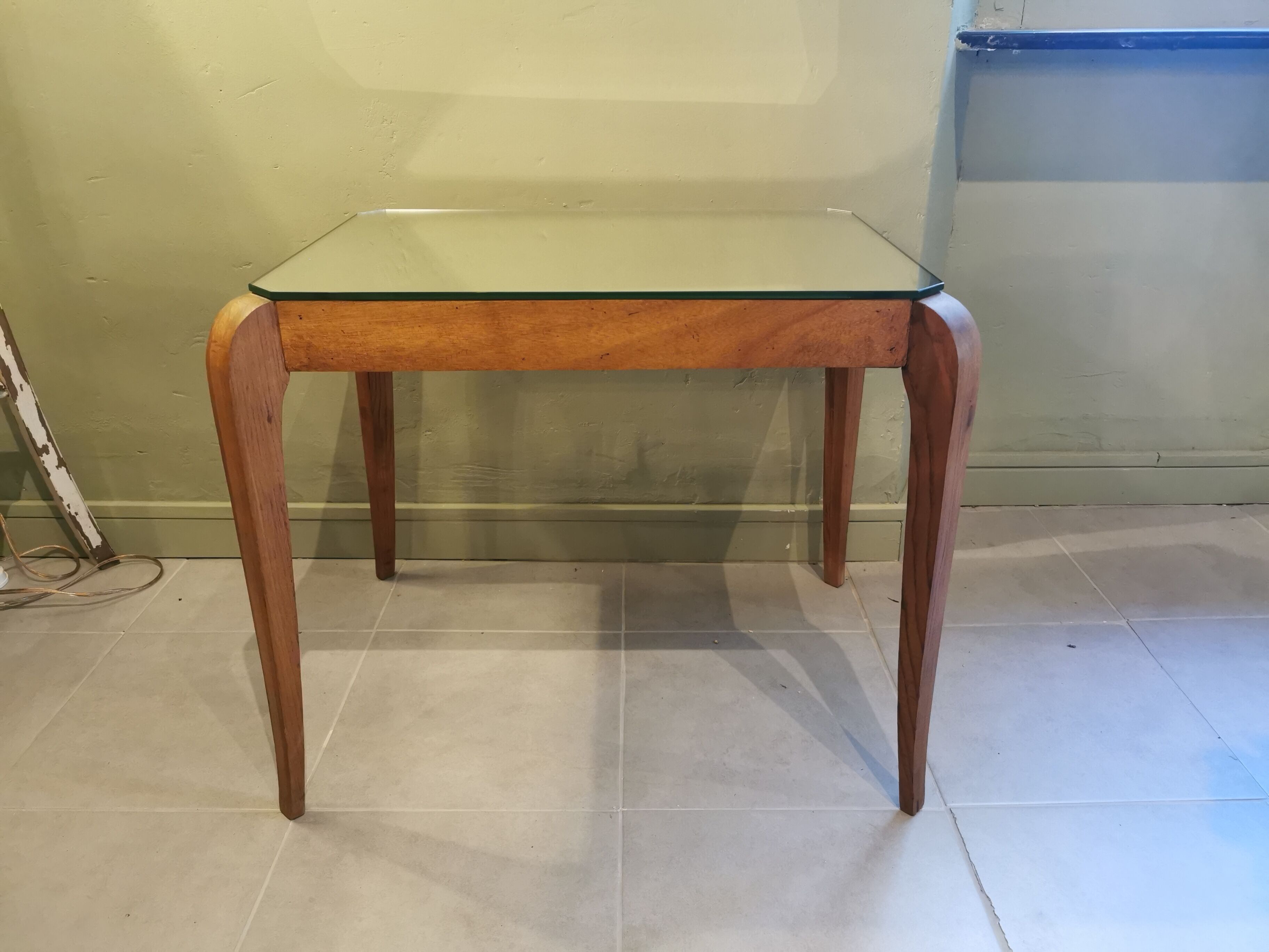 Art Deco coffee table 40s mirror