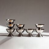 Set of eight ice cream cups, Lundtofte Denmark, 1960s