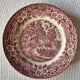 Series of 6 flat plates English earthenware