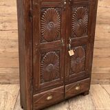 Bikaner wardrobe - Rajasthan, carved from Burmese teak.