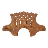 Vintage coat rack folk decoration carved wood made in Portugal artisanal manufacturing countryside