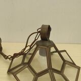 Suspension en verre et laiton