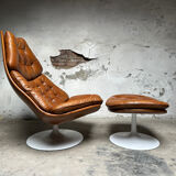 Vintage armchair with ottoman Artifort F588