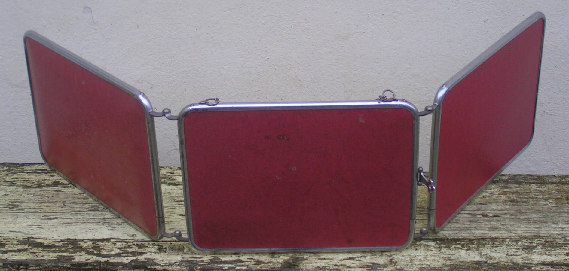 Barber triptych mirror - 78.5 x 18.5cm