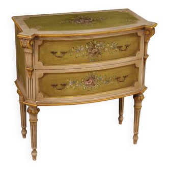 Commode toscane laquée et peinte du 20ème siècle