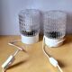 Pair of textured glass lamps 1970