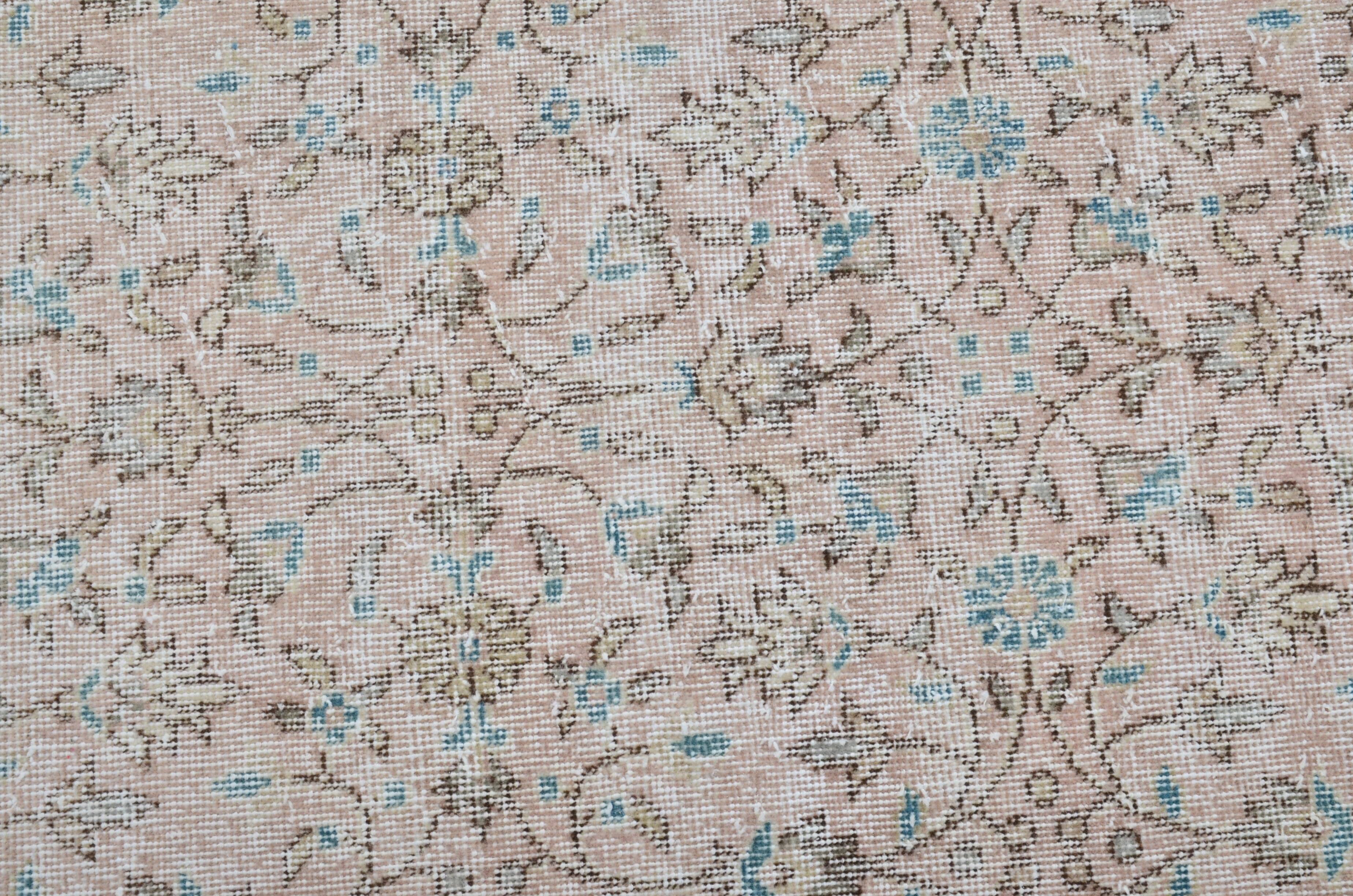 Light Pink & Turqouise Floor Carpet sku 3130