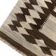Grand tapis Kilim en laine neutre, tissé à plat géométrique tribal fait main 294 x 259 cm