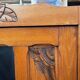 /Art Deco wardrobe with mirror in carved solid oak from the 20s/30s