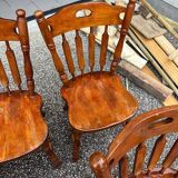 Set of 6 country western style chairs