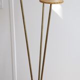 Tripod floor lamp 50s, gilded metal