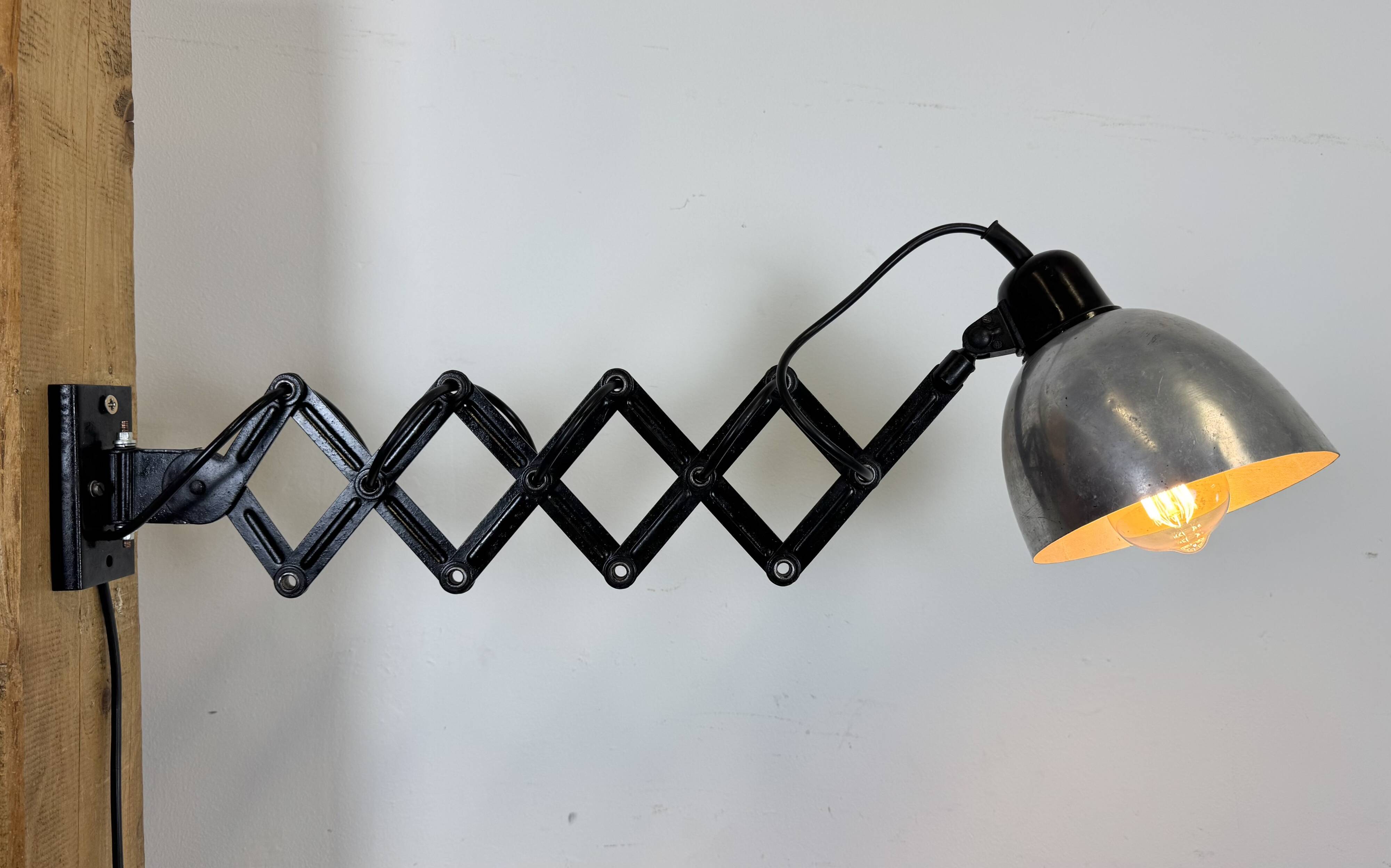 Industrial Midcentury Scissor Wall Lamp, 1950s
