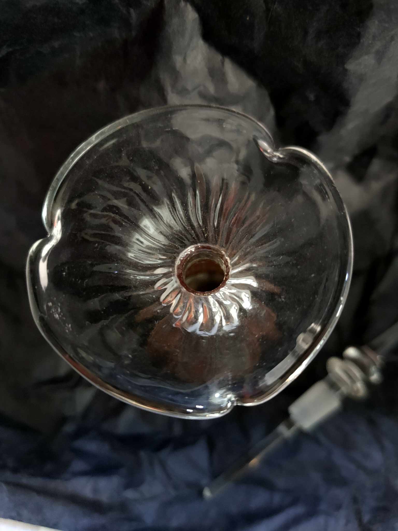 Blown glass perfume bottle